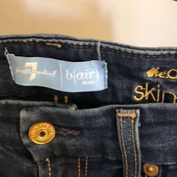 Seven for all mankind Blair skinny raw edge cropped denim sz 26 - Picture 2 of 4